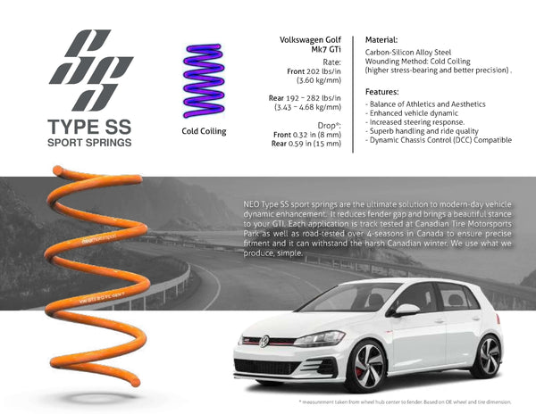 [TYPE-SS] Sport Spring - Volkswagen Golf GTI (2015 - 2021) Mk7
